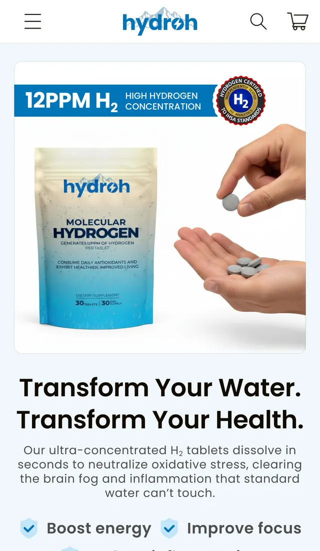 Hydroh · Hydrogen tablets LP